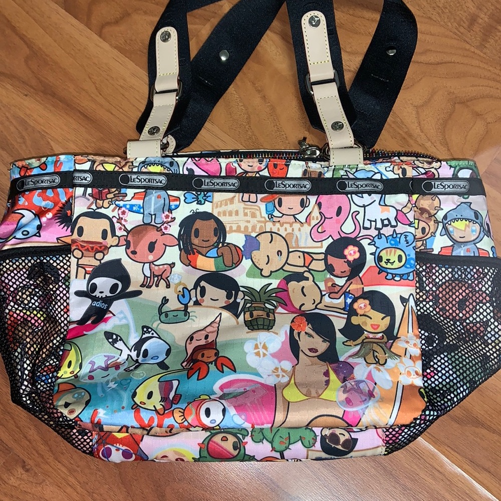 NWOT tokidoki x LeSportSac Mamma Mia Spiaggia Nylon Bag - Picture 7 of 11